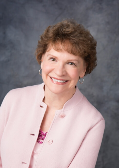 Beverly Lewis in a pink Jacket