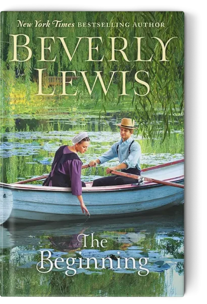 Amish man and woman in a row boat