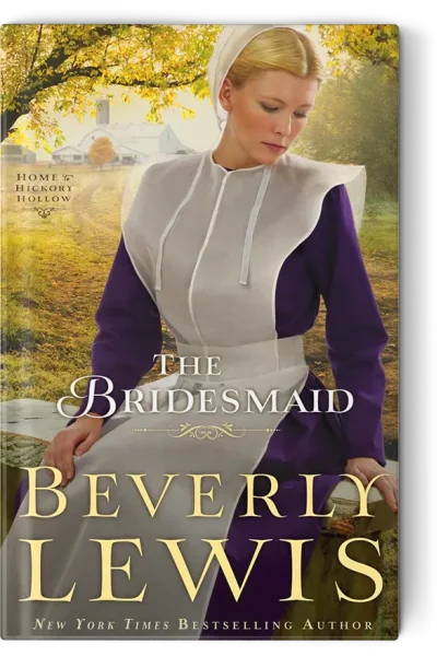 Amish woman sitting on a bench outdoors