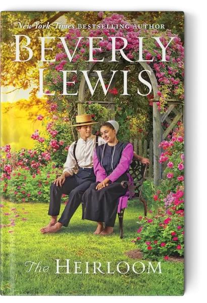 Book cover of Amish man and woman sitting on a swing