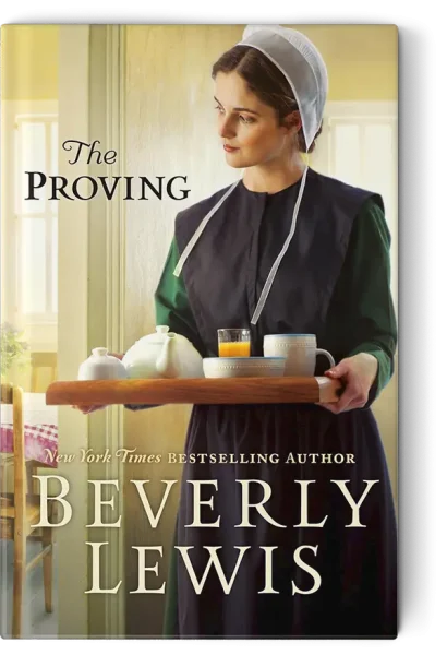 Amish woman holding a tray