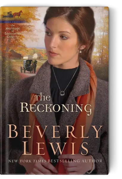 Woman in a coat with a carriage in the background