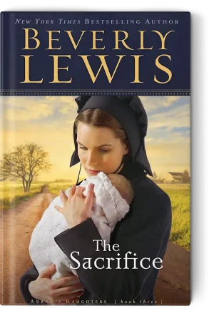 Amish woman in mourning holds a baby