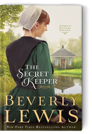 Amish woman looking at a pond